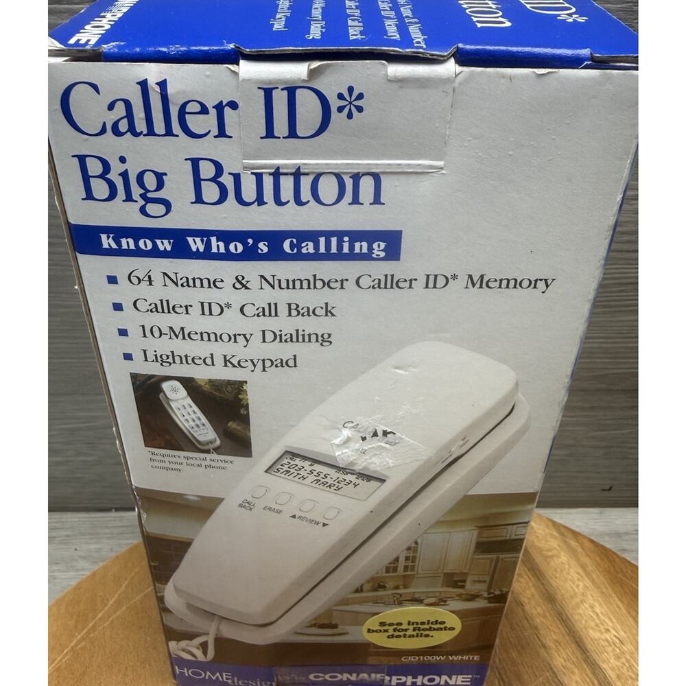 Conair Corded Phone with Large Caller ID Display.